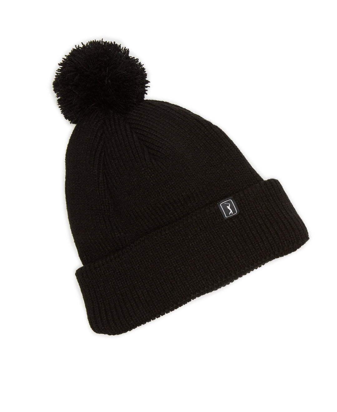 Pom Pom Beanie with Logo (Caviar) 