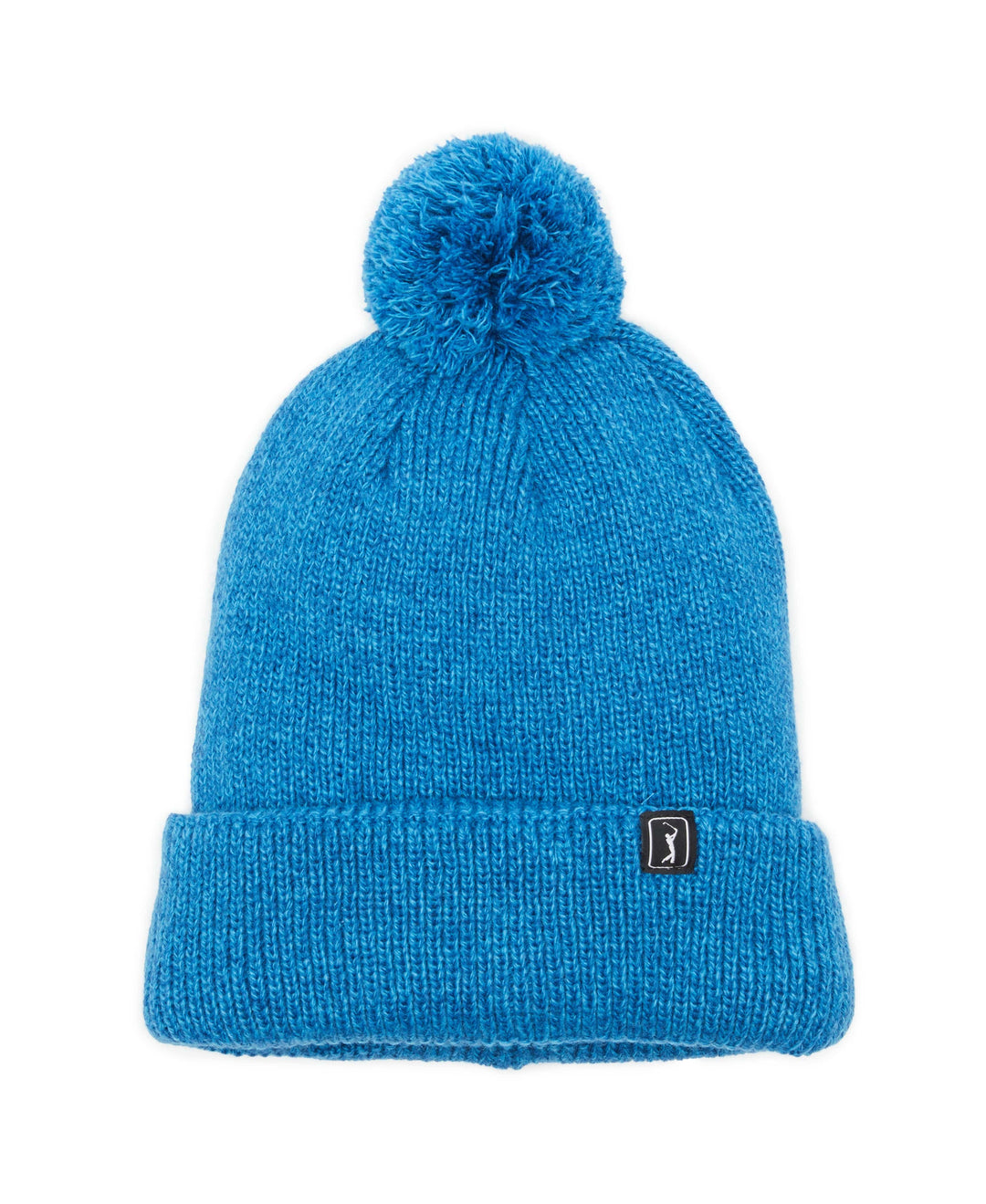 Pom Pom Beanie with Logo (Blue Grouper Htr) 