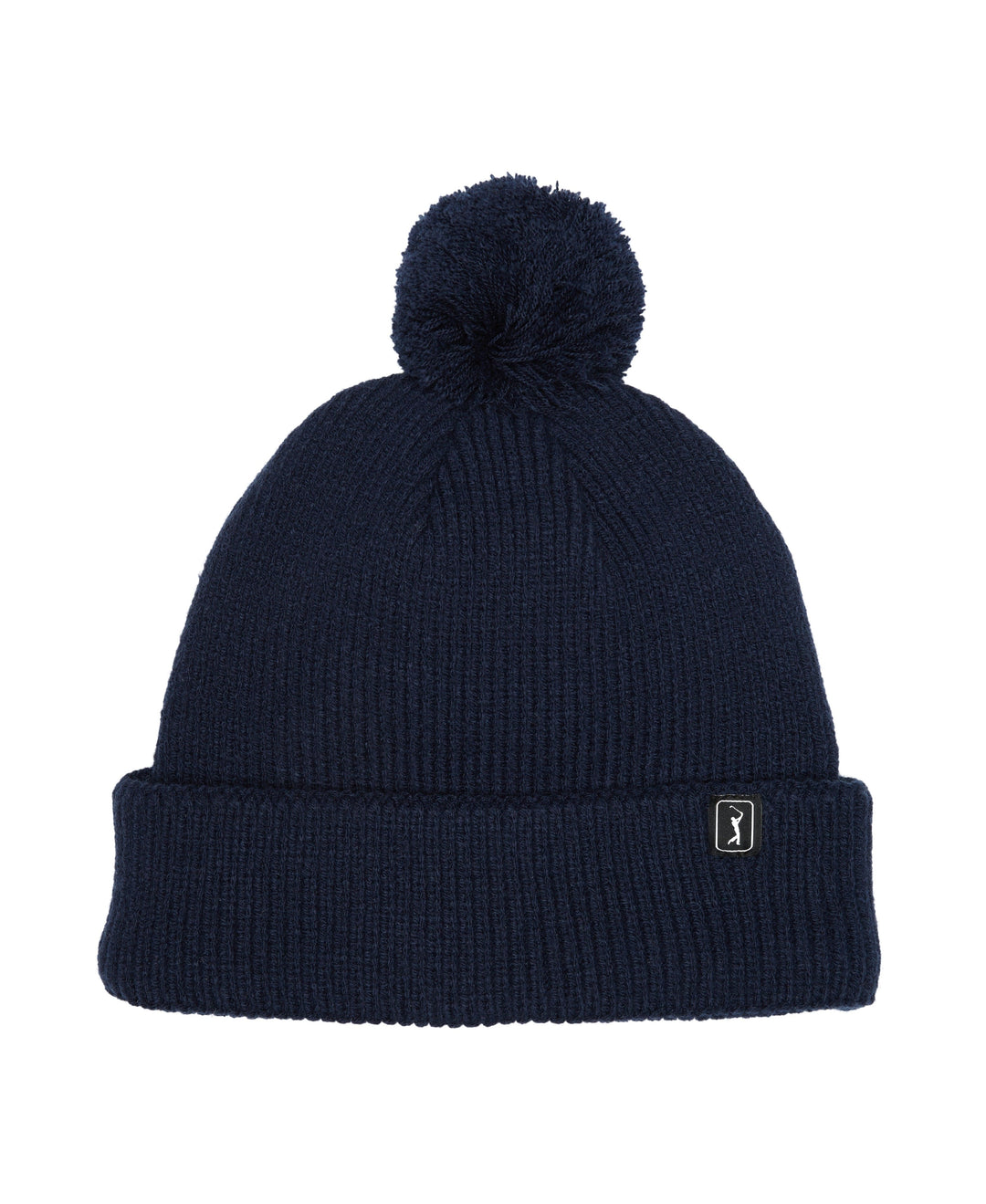 Pom Pom Beanie with Logo (Black Iris) 