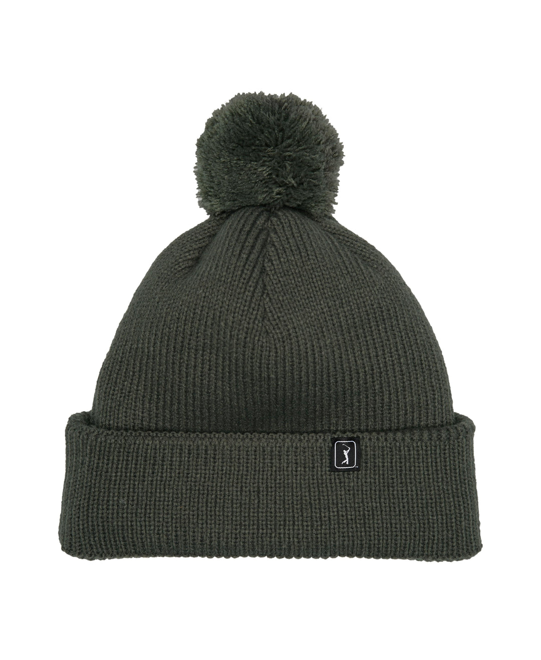 Pom Pom Beanie with Logo (Industrial Green) 