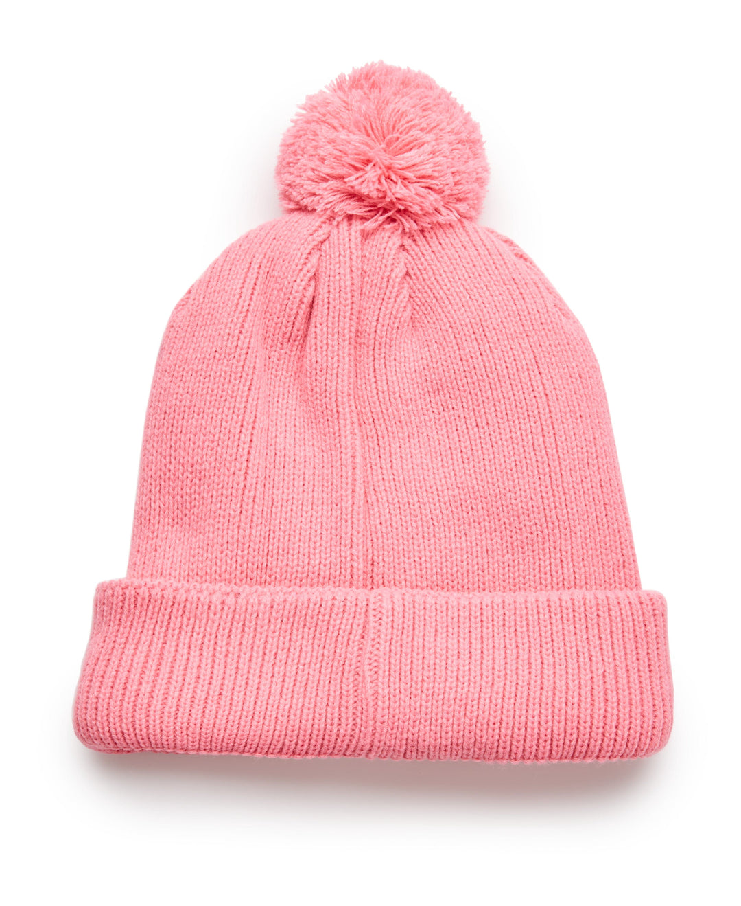 Pom Pom Beanie with Logo (Pink Carnation) 