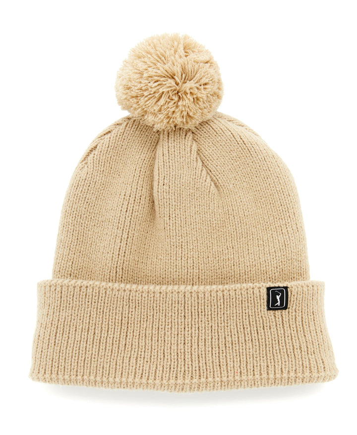 Pom Pom Beanie with Logo (Chinchilla) 