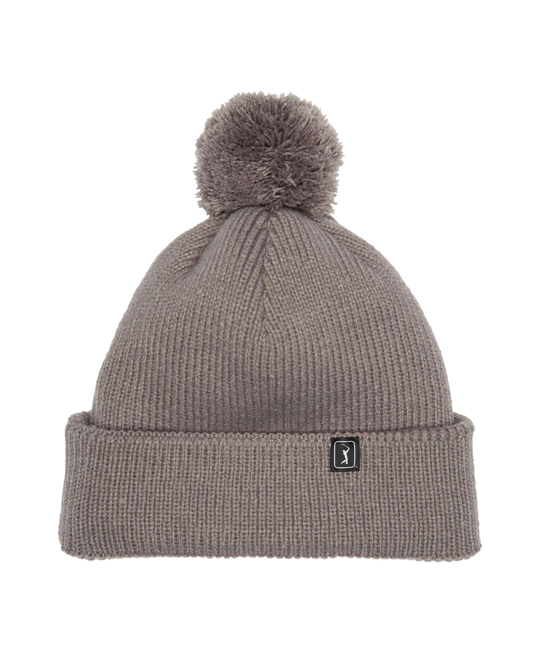 Pom Pom Beanie with Logo (Gargoyle) 