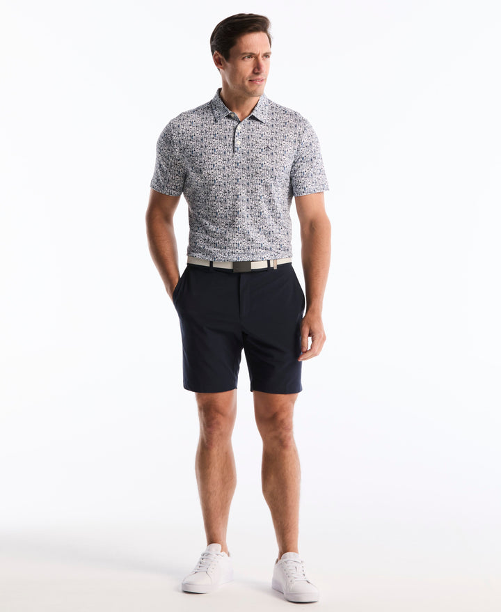 Printed Bartender Golf Polo (Bright White) 