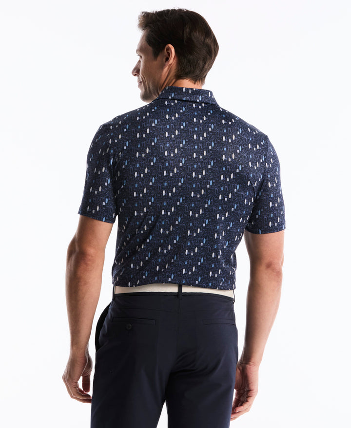 Printed Bartender Golf Polo (Black Iris) 