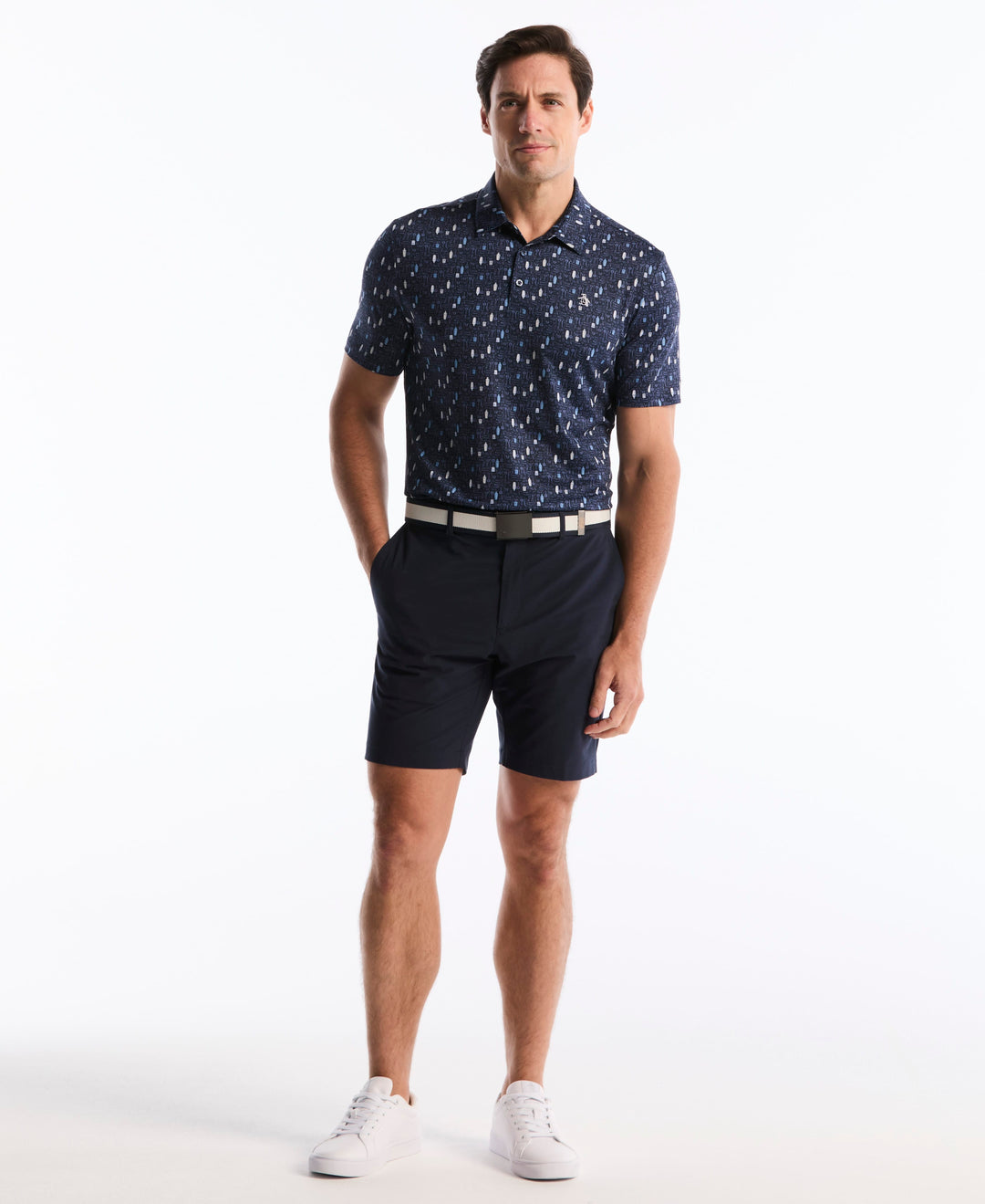 Printed Bartender Golf Polo (Black Iris) 