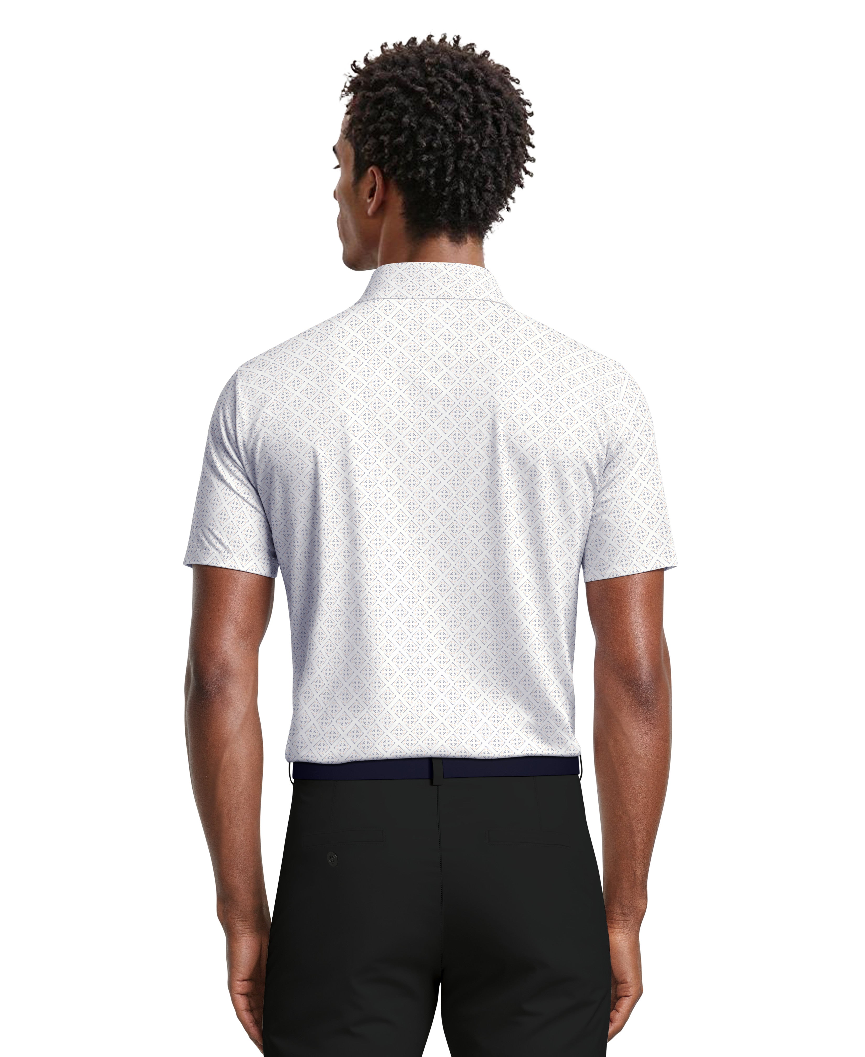 Men's Printed Geo Polo – Golf Apparel Shop