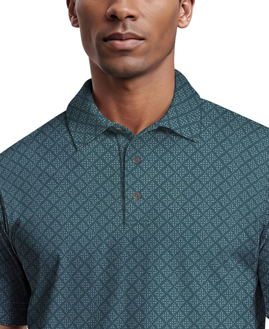 Men's Printed Geo Polo (Midnight) 