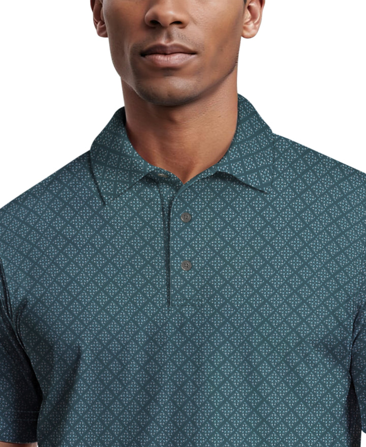 Men's Printed Geo Polo (Midnight) 
