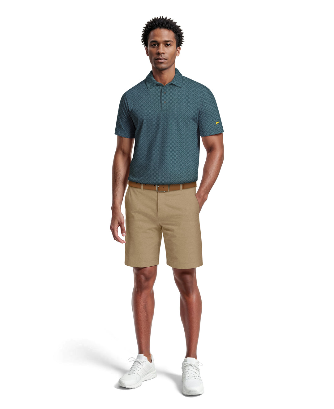 Men's Printed Geo Polo (Midnight) 