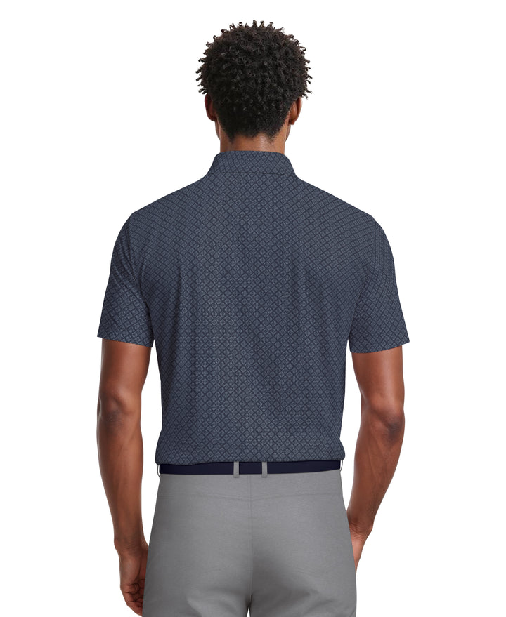 Men's Printed Geo Polo (Mood Indigo) 