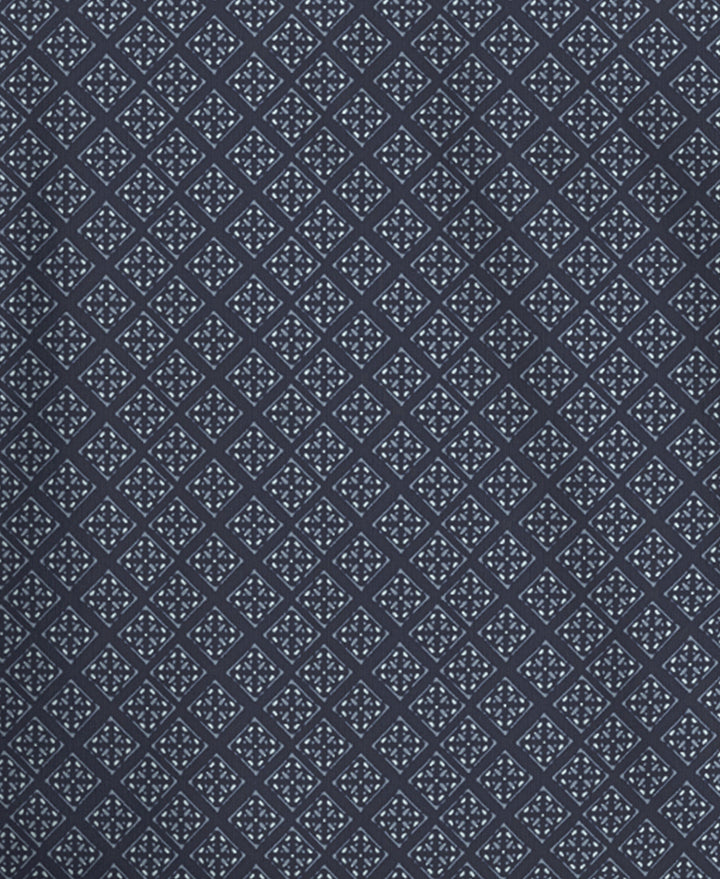 Men's Printed Geo Polo (Mood Indigo) 