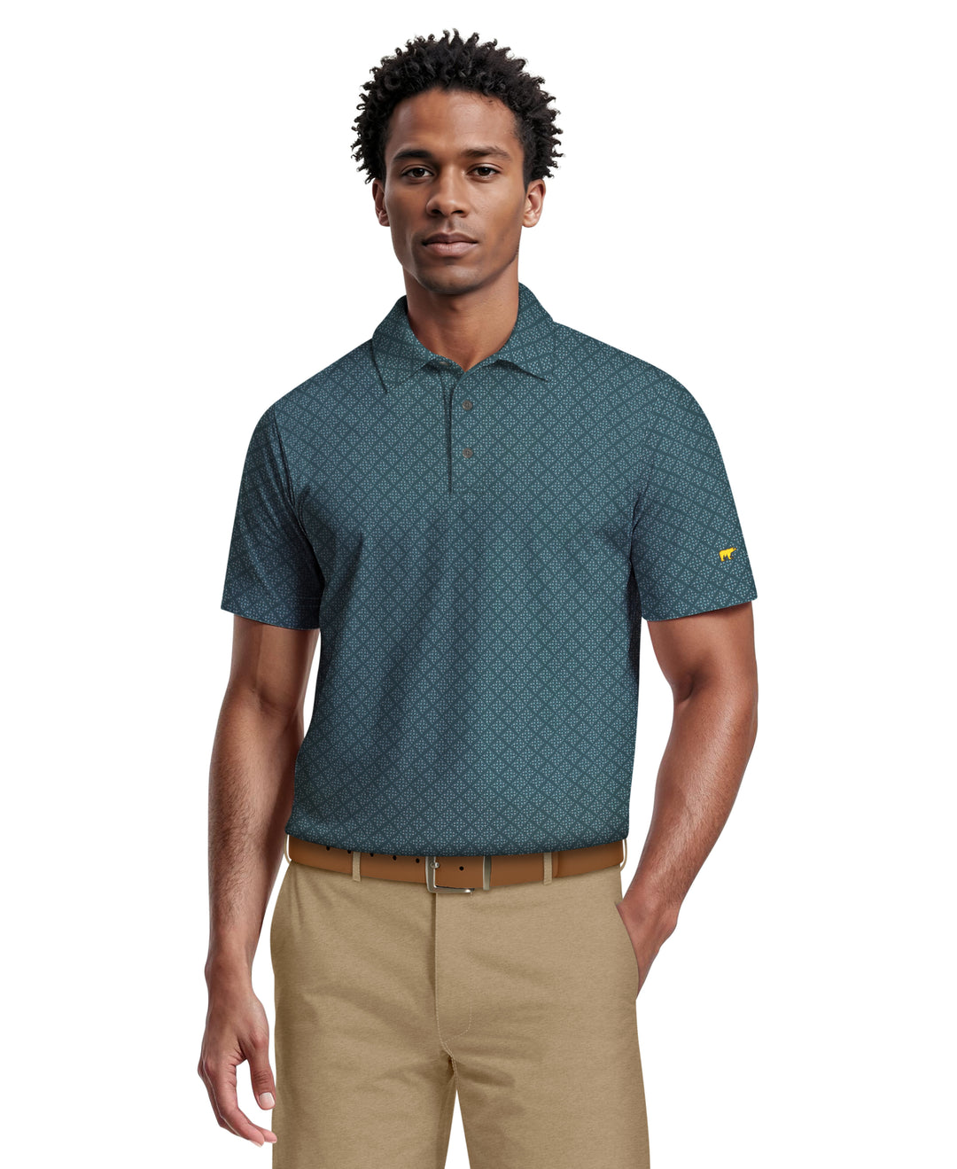 Men's Printed Geo Polo (Midnight) 