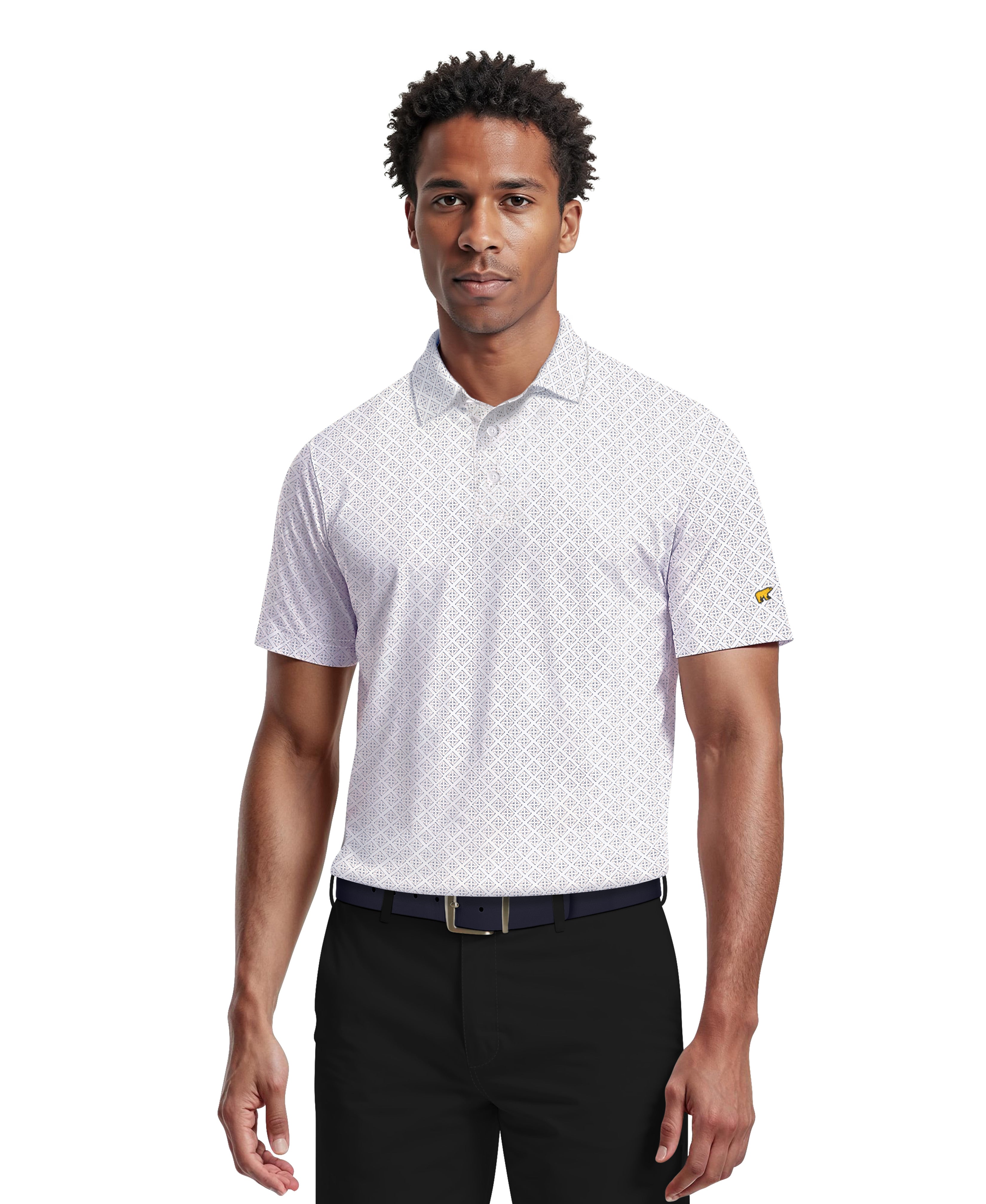 Men's Printed Geo Polo – Golf Apparel Shop