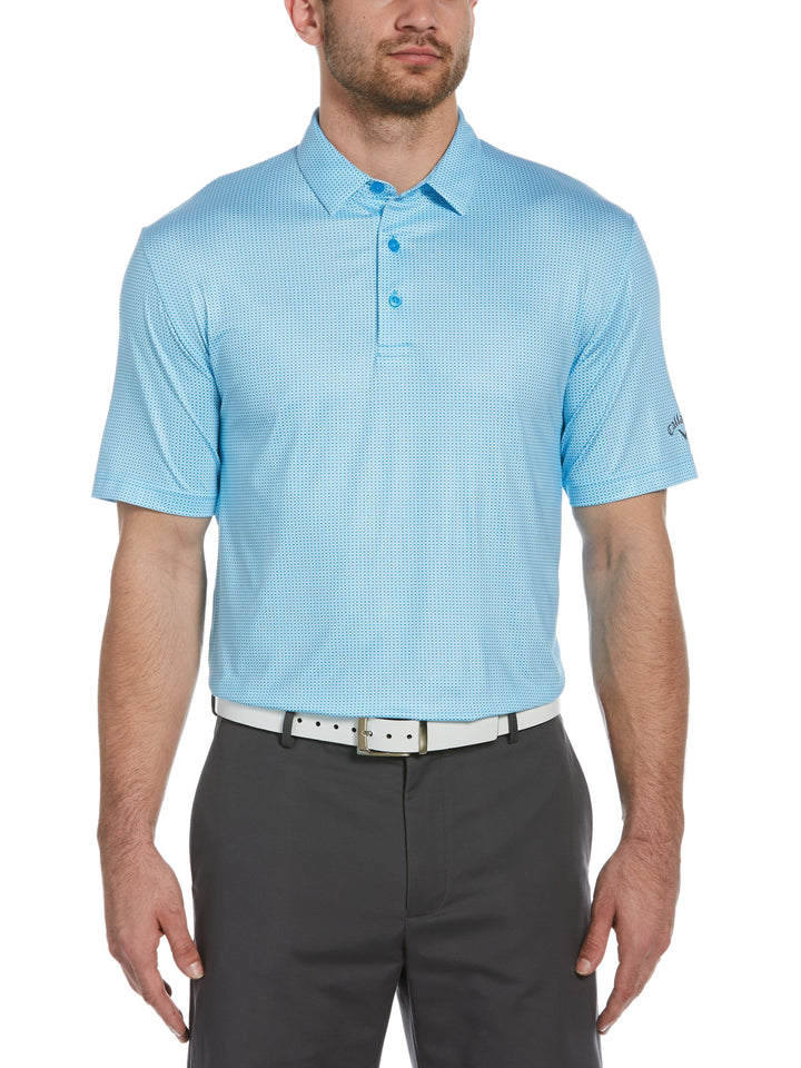 Men's Printed Gingham Polo
