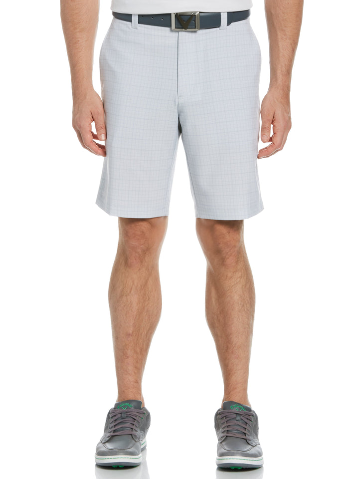 Mens Printed Plaid Short (Bright White) 