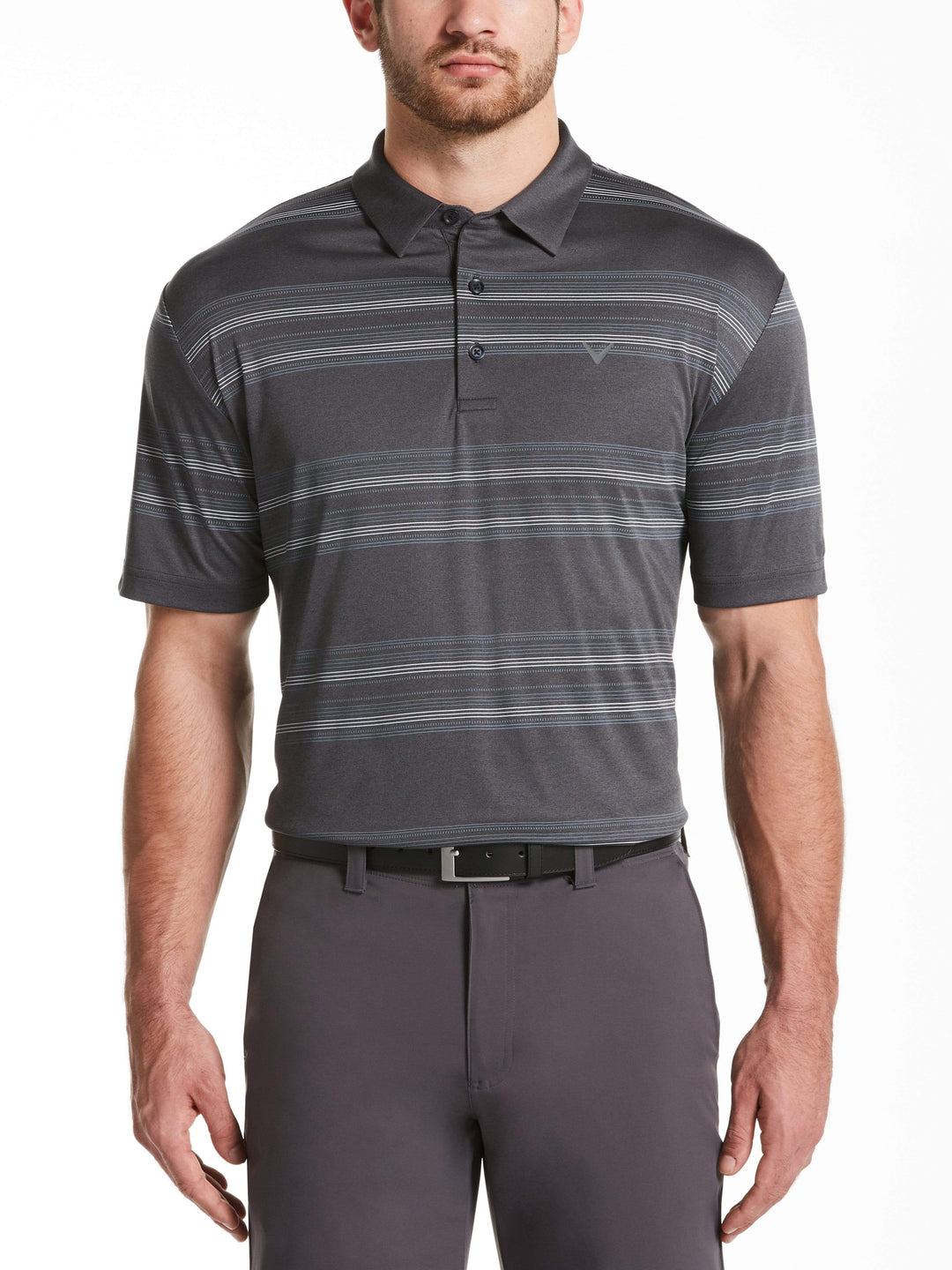 Men's Printed Stripe Polo