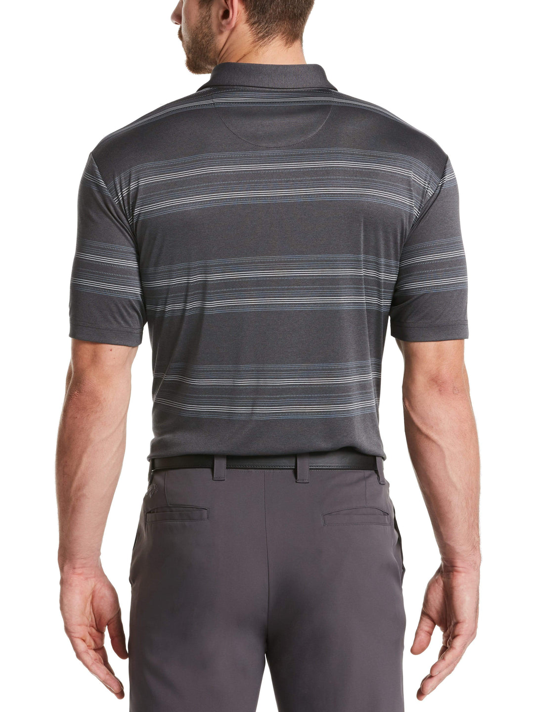 Men's Printed Stripe Polo