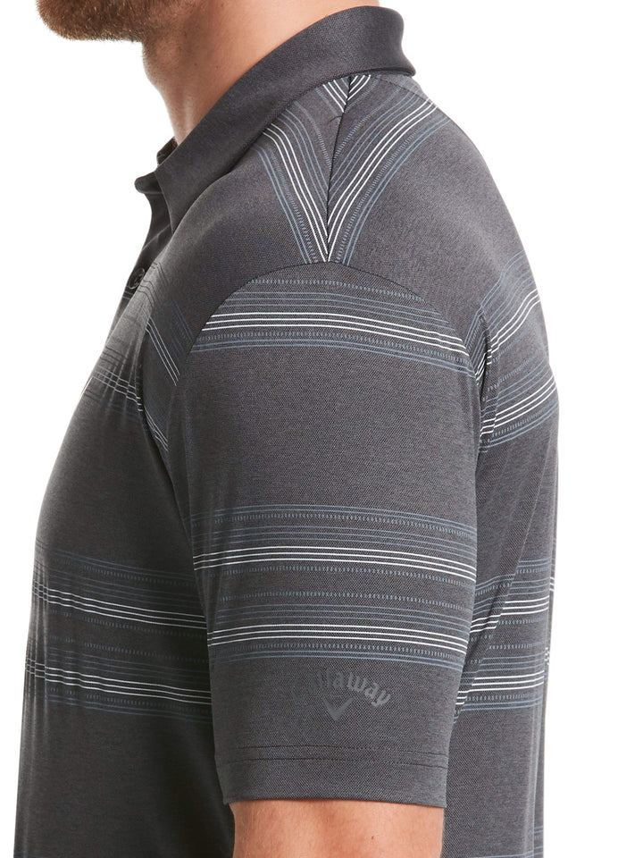 Men's Printed Stripe Polo