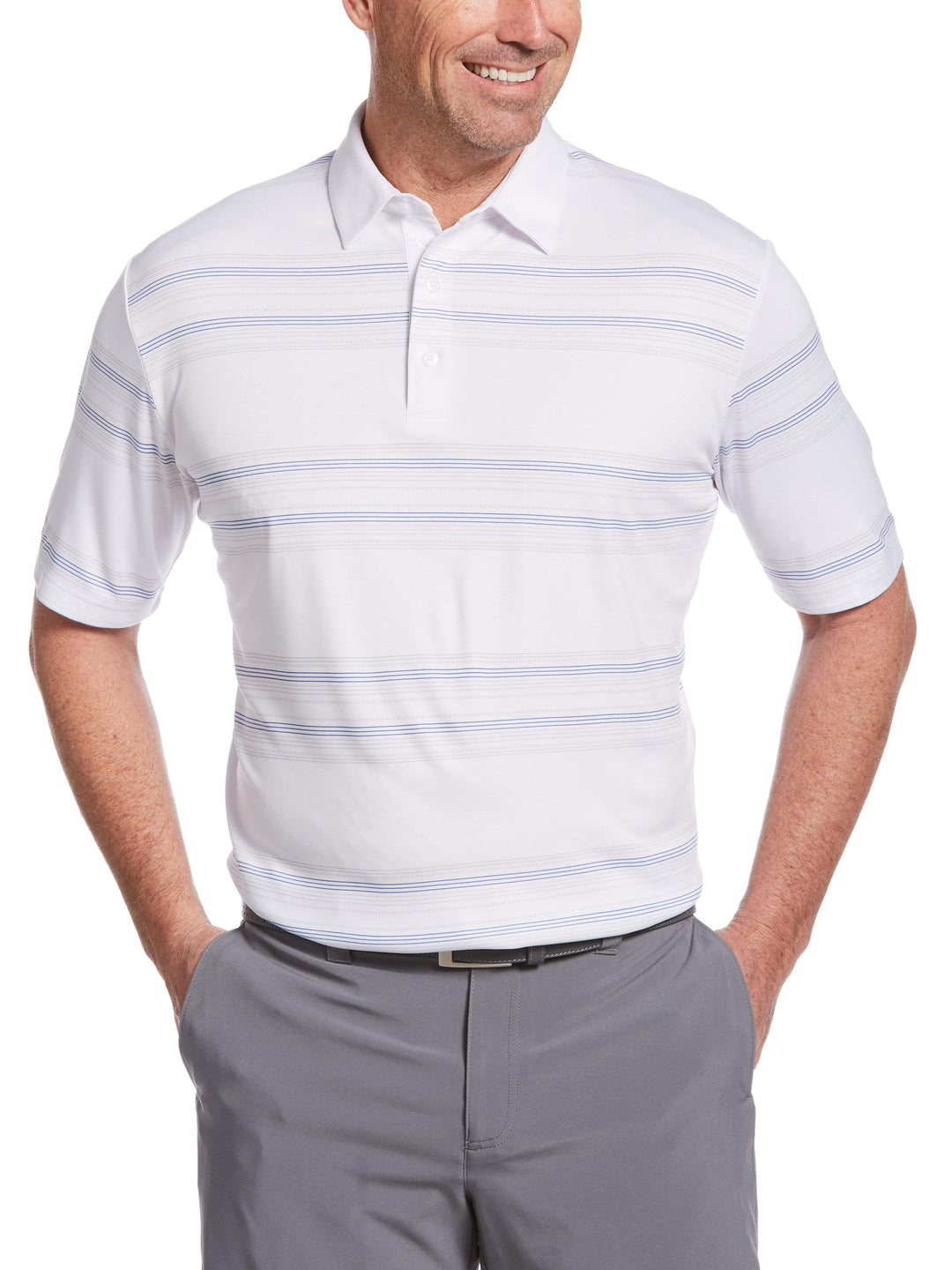 Men's Printed Stripe Polo