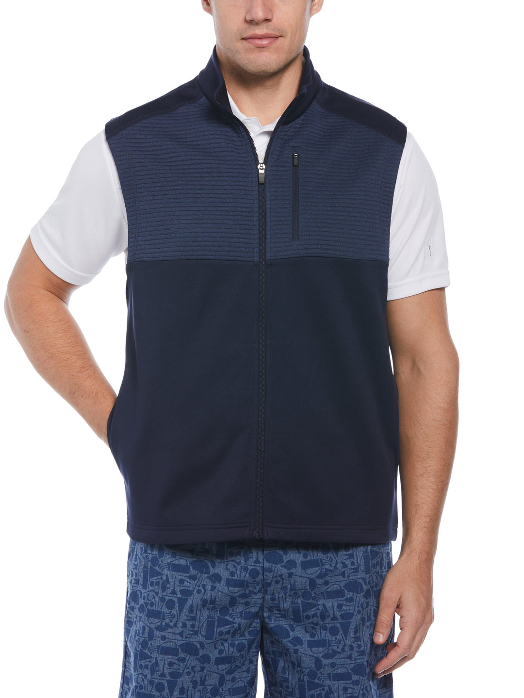 Men's Pro Ottoman Quarter Zip Golf Vest