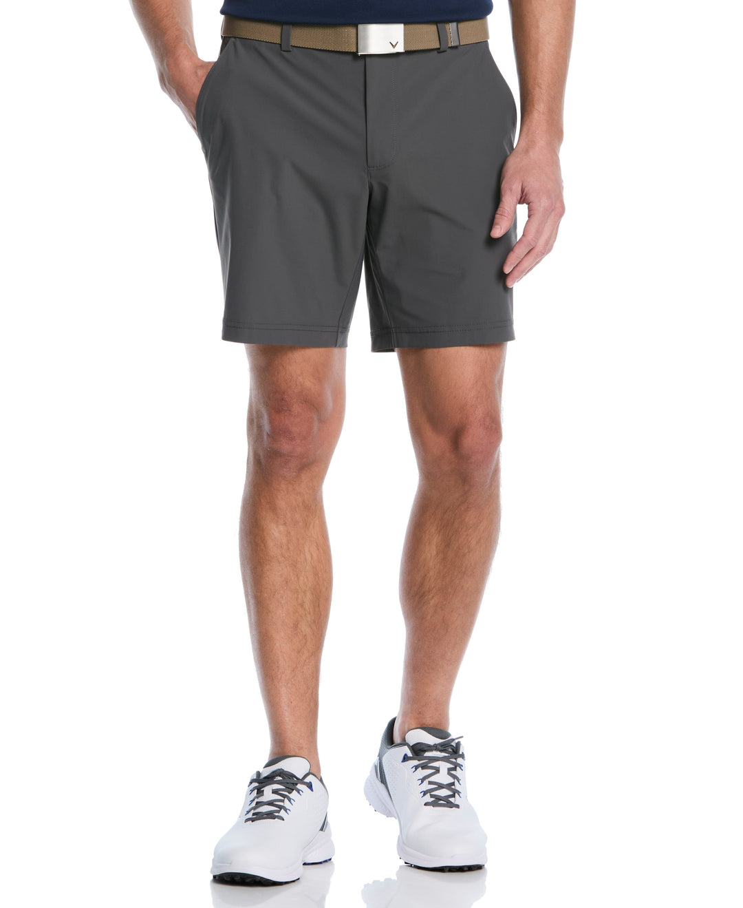 Men's 8" Solid Stretch Golf Short (Asphalt) 
