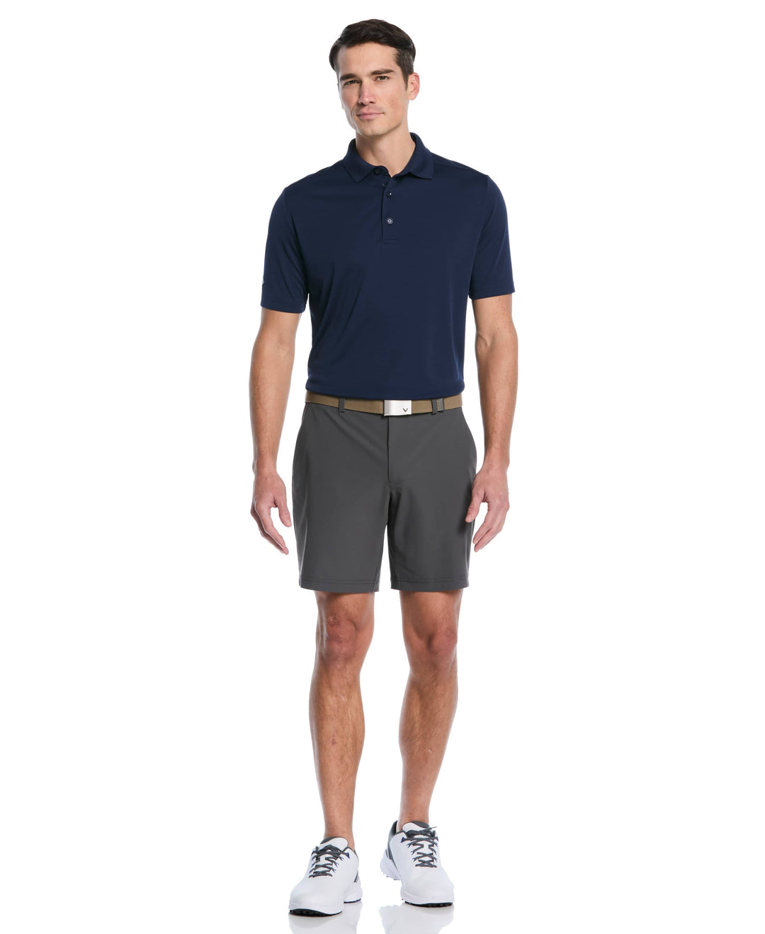 Men's 8" Solid Stretch Golf Short (Asphalt) 