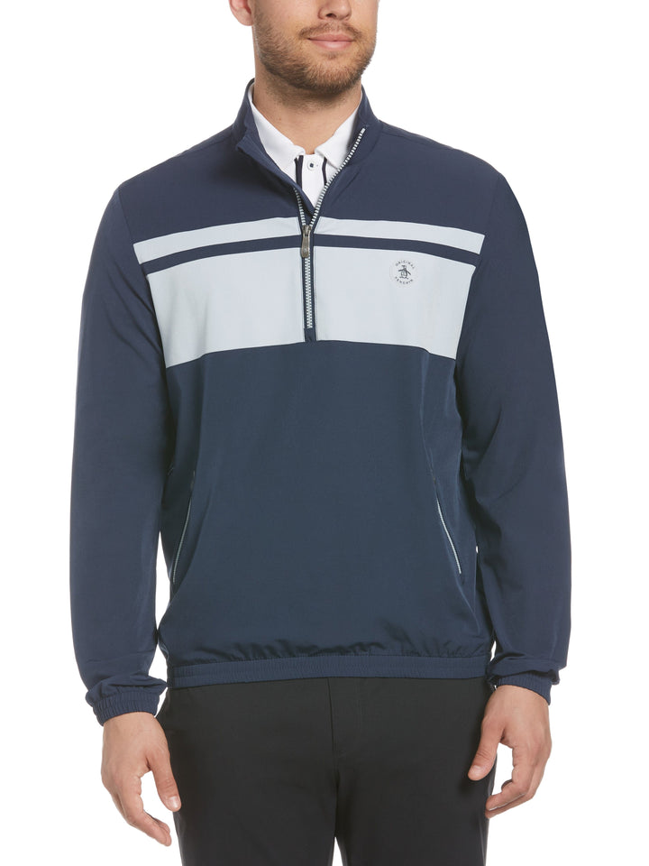 Men's Quarter Zip Color Block Golf Jacket