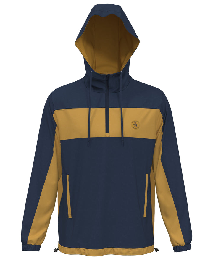 1/4 Zip Color Block Golf Windbreaker Jacket (Black Iris) 