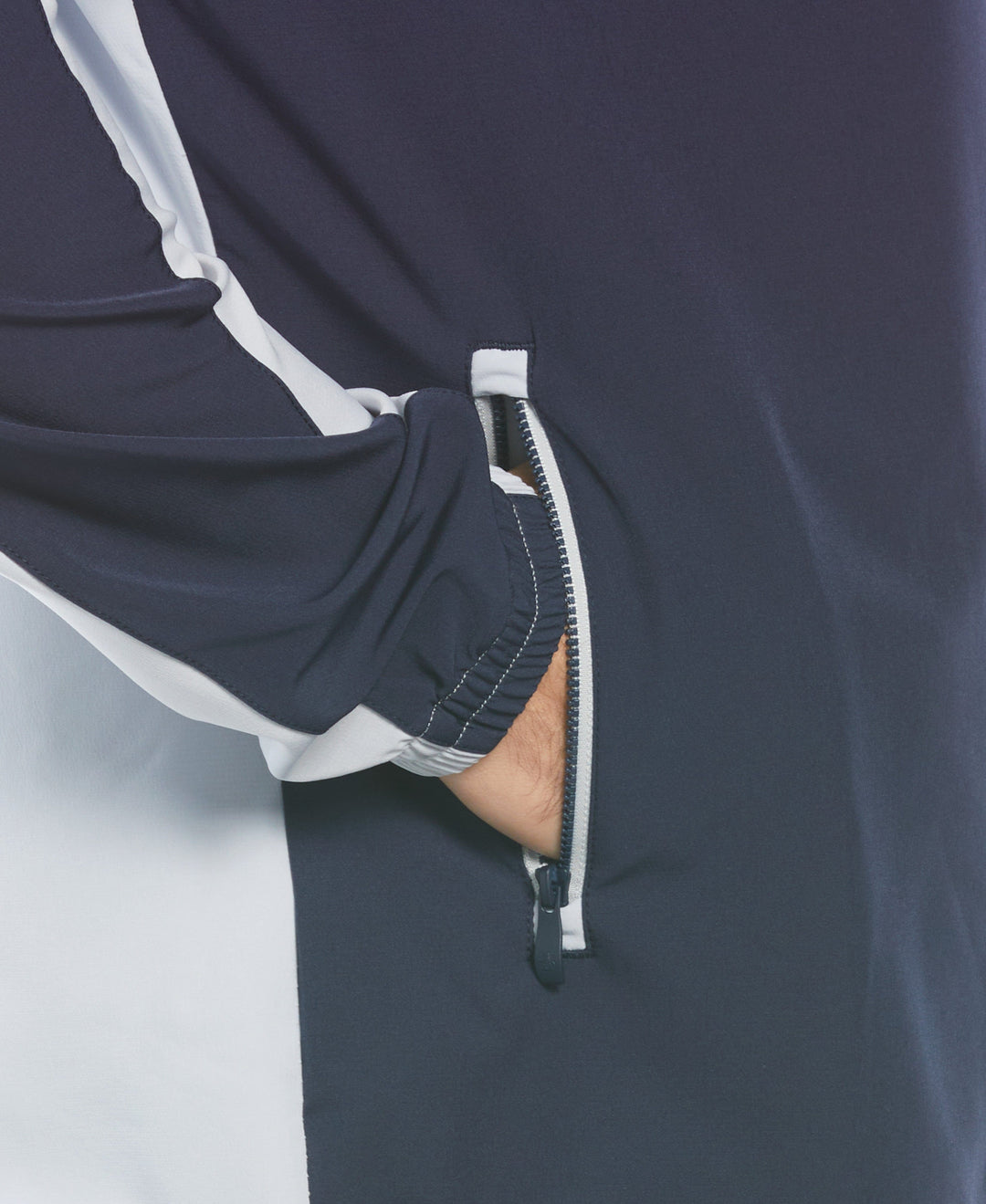 1/4 Zip Color Block Golf Windbreaker Jacket (Caviar) 