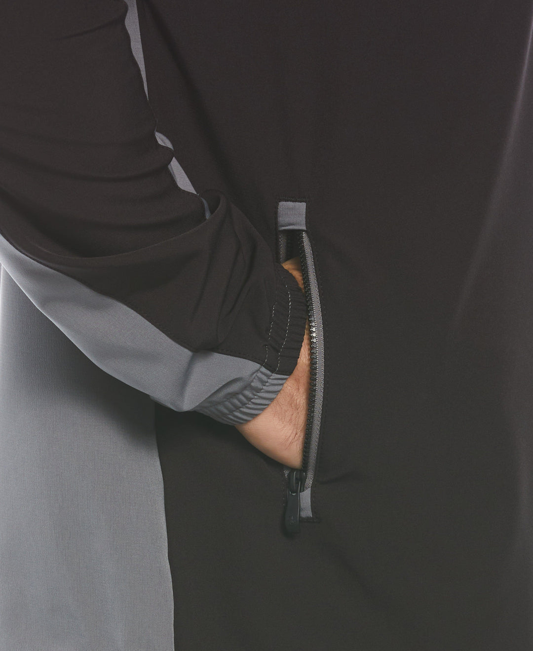 1/4 Zip Color Block Golf Windbreaker Jacket (Caviar) 