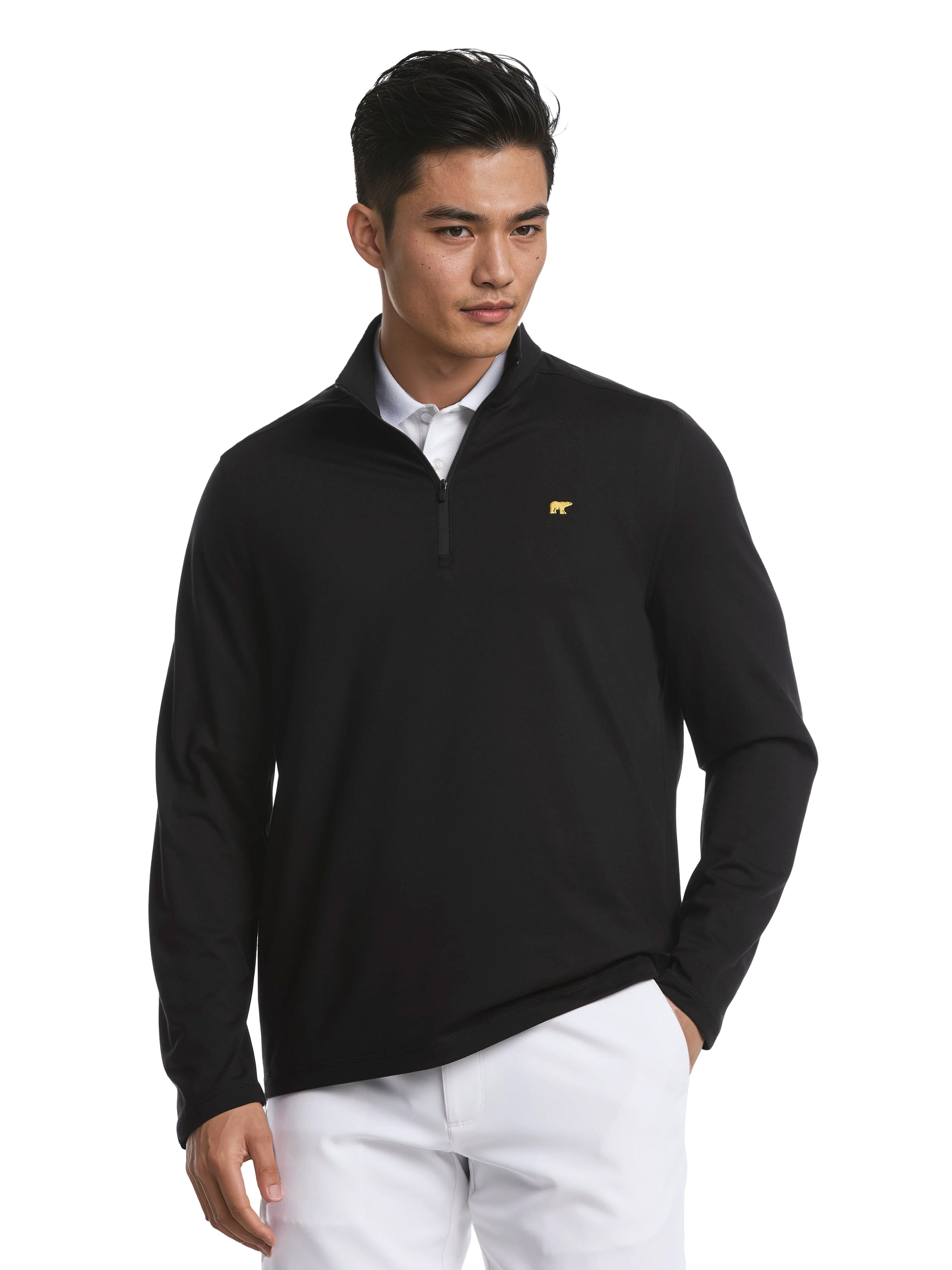 メンズウェア JONES x Golfickers G-Sweat Black XL Men's Quarter Zip Fleece Golf Pullover – Golf Apparel Shop
