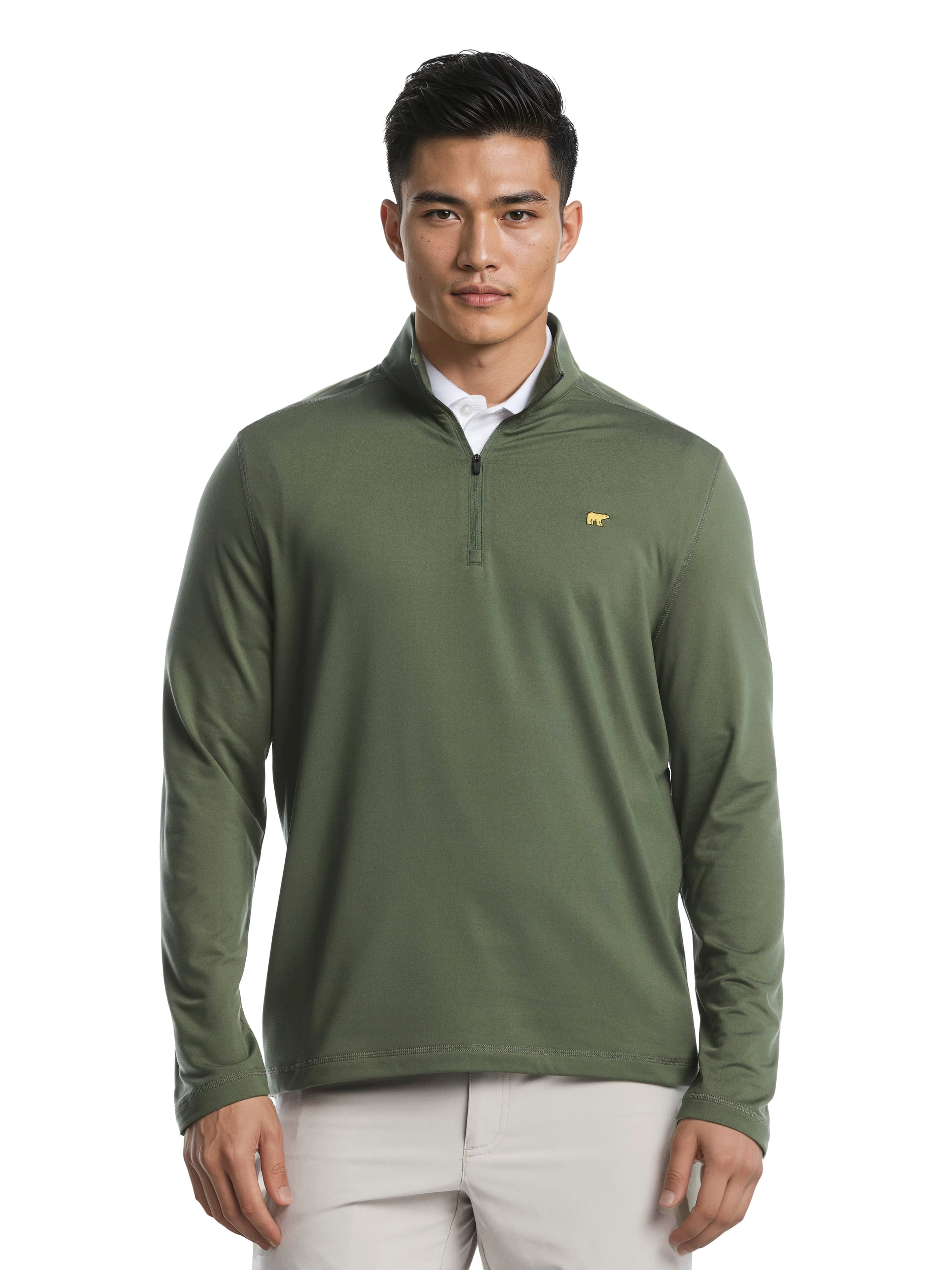 Men's Quarter Zip Fleece Golf Pullover – Golf Apparel Shop
