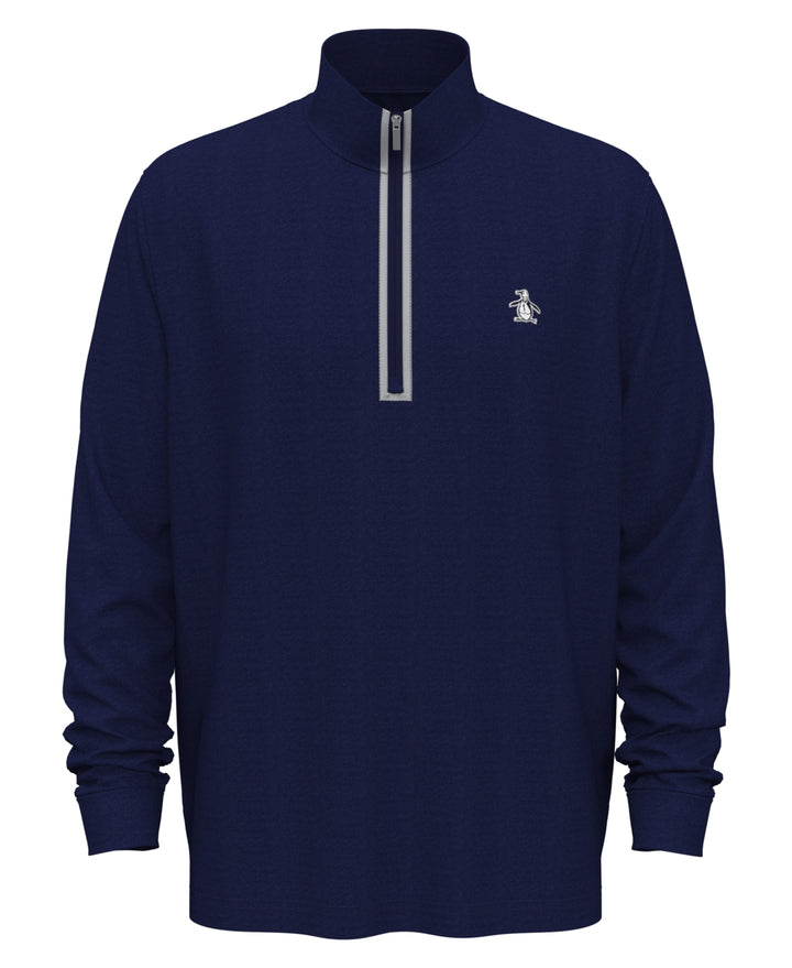 1/4 Zip Golf Pullover (Black Iris Bijou Hthr) 