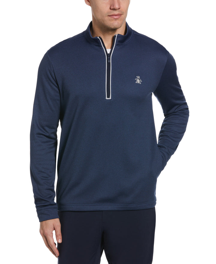 1/4 Zip Golf Pullover (Black Iris Bijou Hthr) 