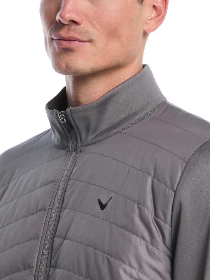 Men's Quilted Puffer Full Zip Golf Jacket