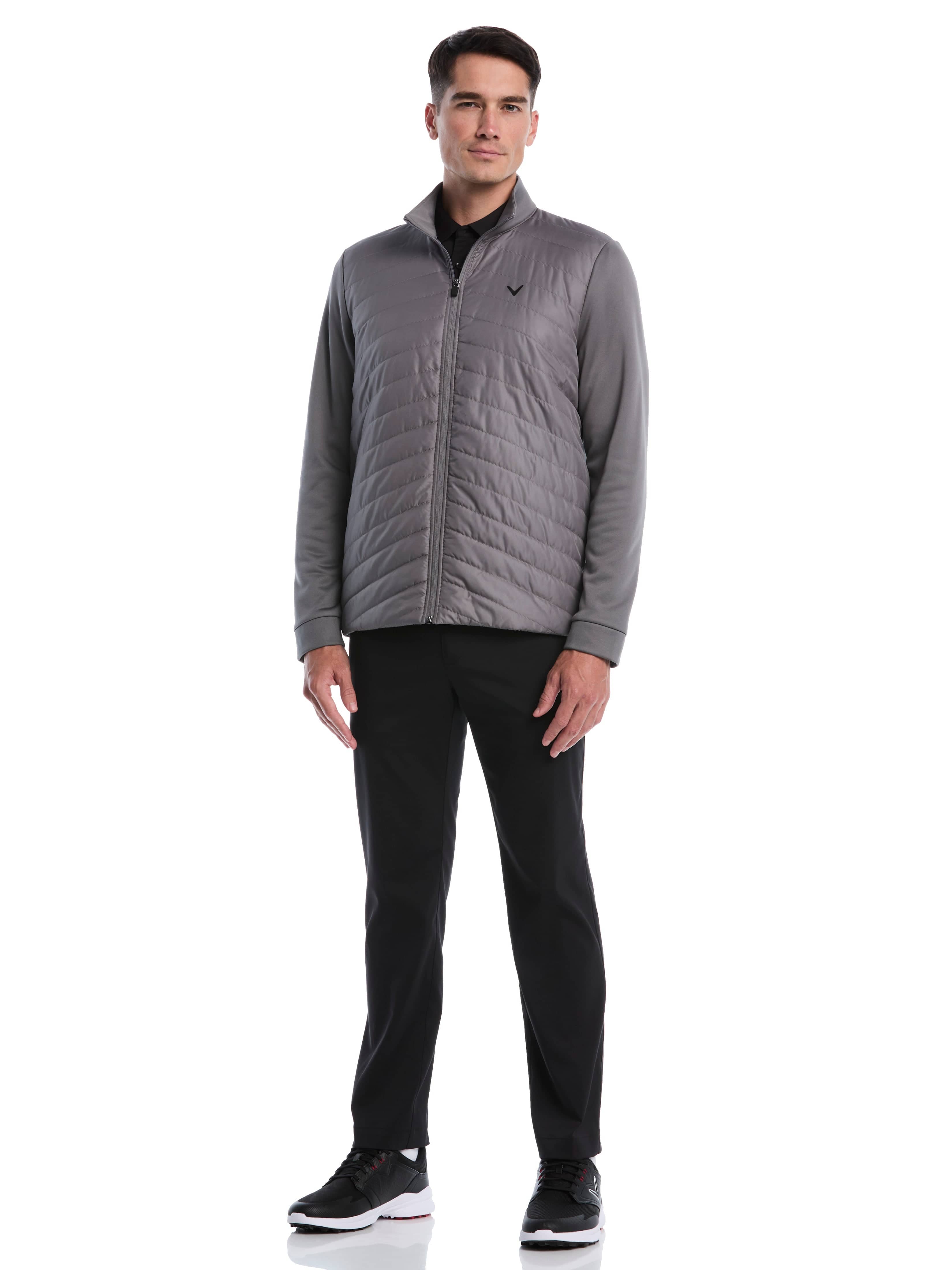 Men's Quilted Puffer Full Zip Golf Jacket – Golf Apparel Shop