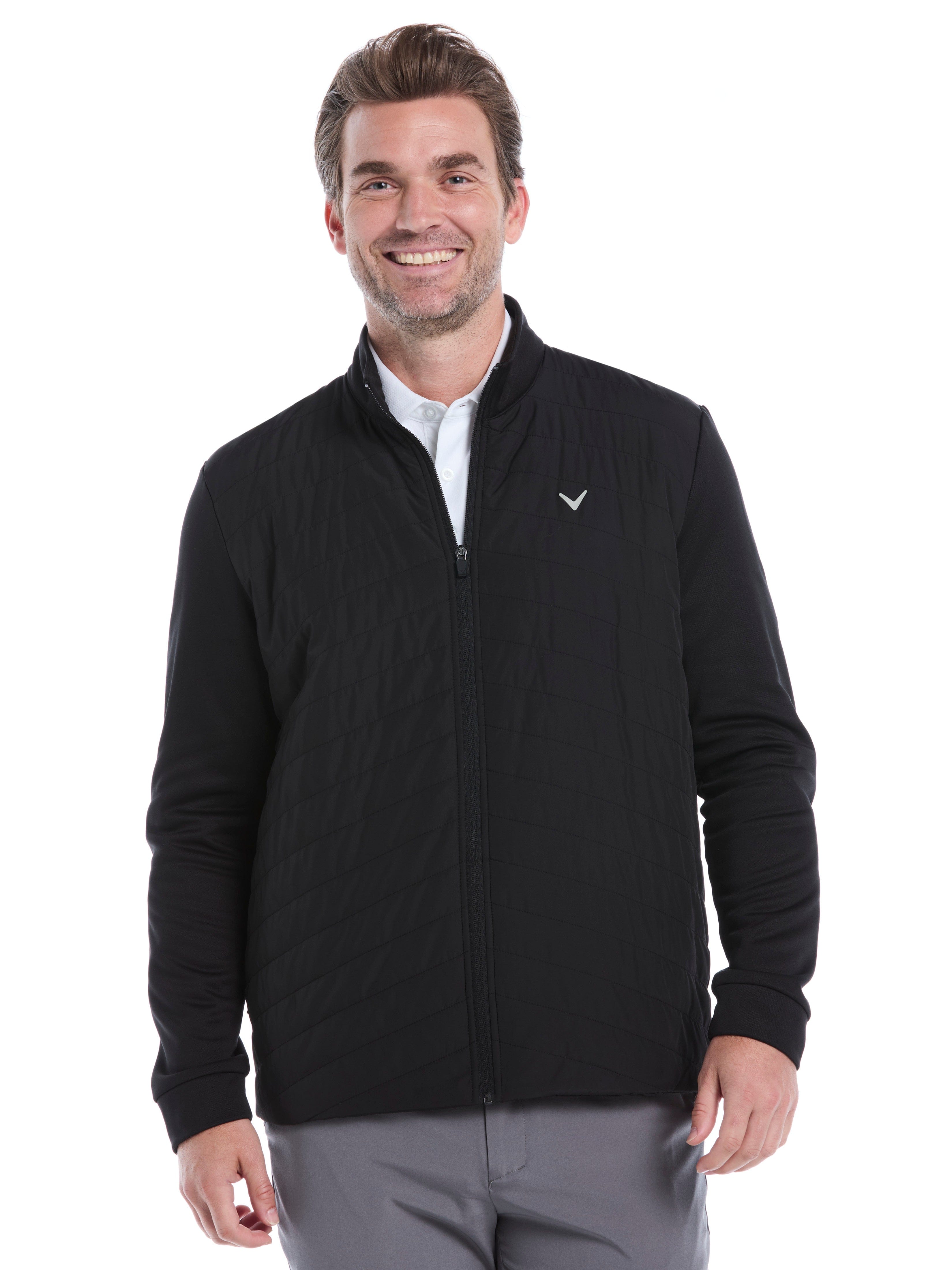 Men's Quilted Puffer Full Zip Golf Jacket – Golf Apparel Shop