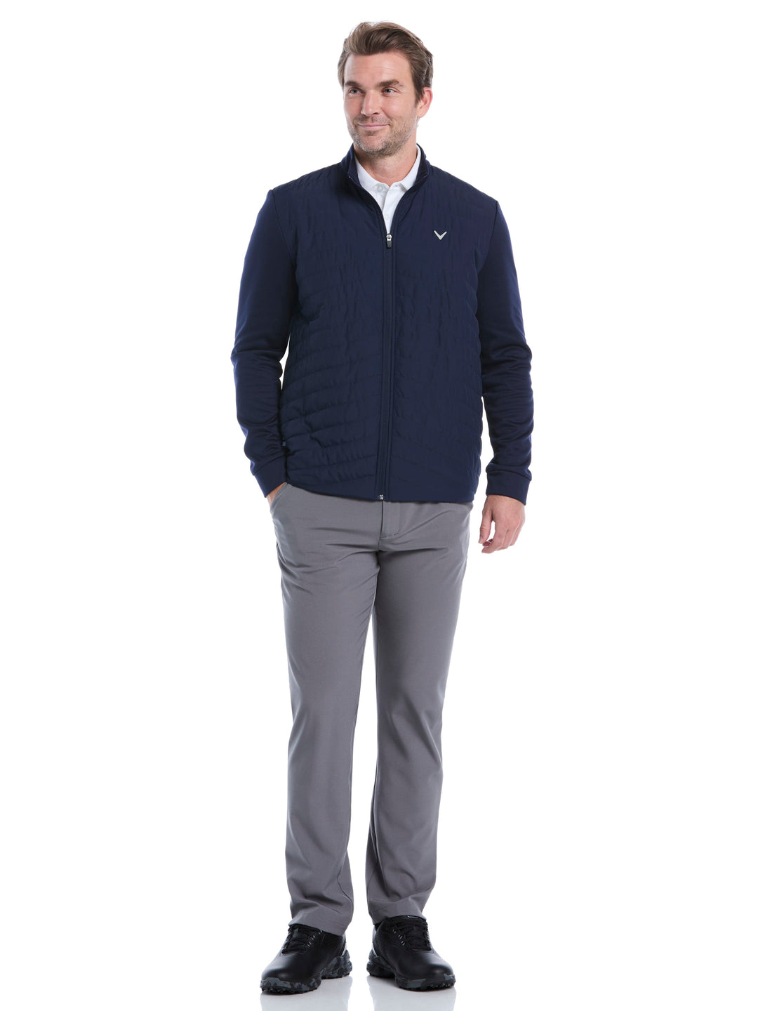 Men's Quilted Puffer Full Zip Golf Jacket