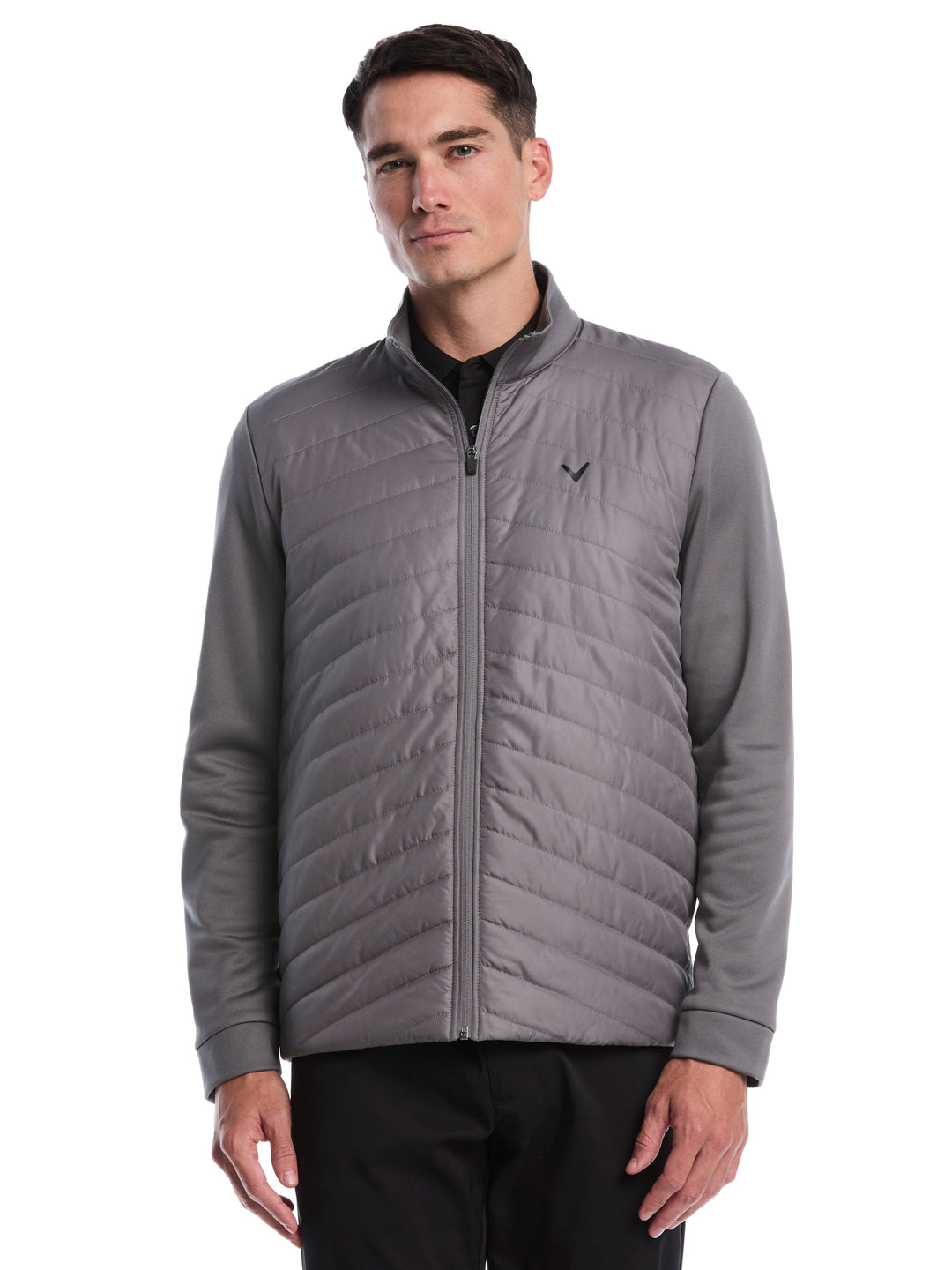 Men's Quilted Puffer Full Zip Golf Jacket