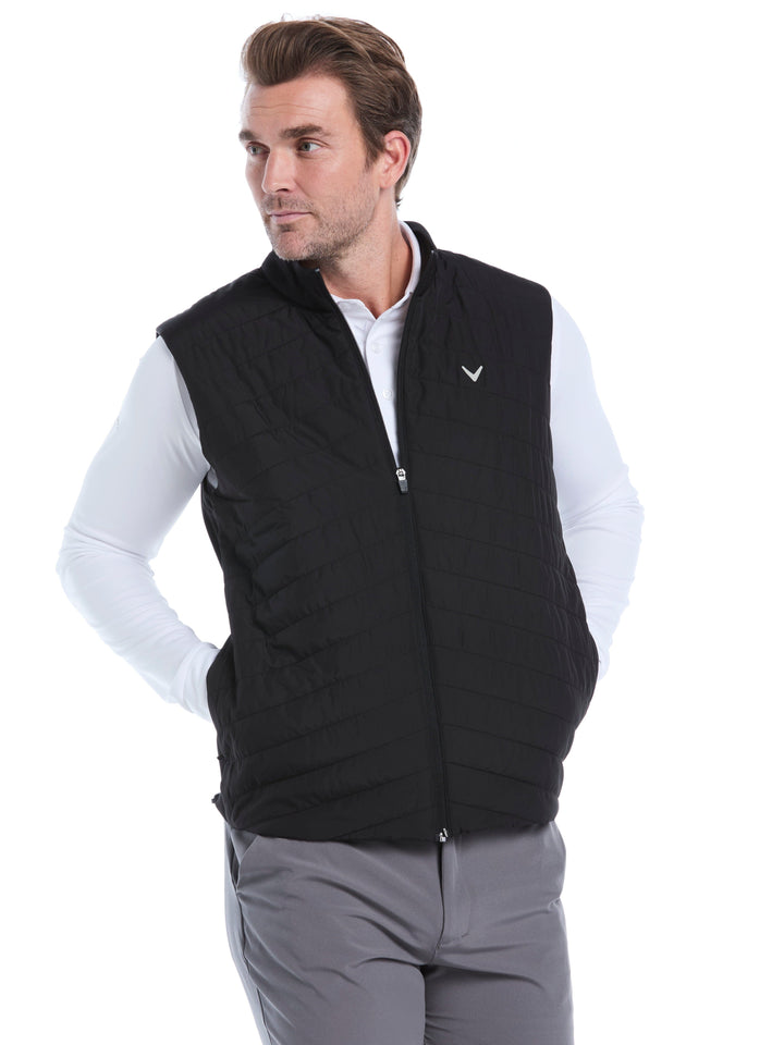 Men's Quilted Puffer Full Zip Golf Vest