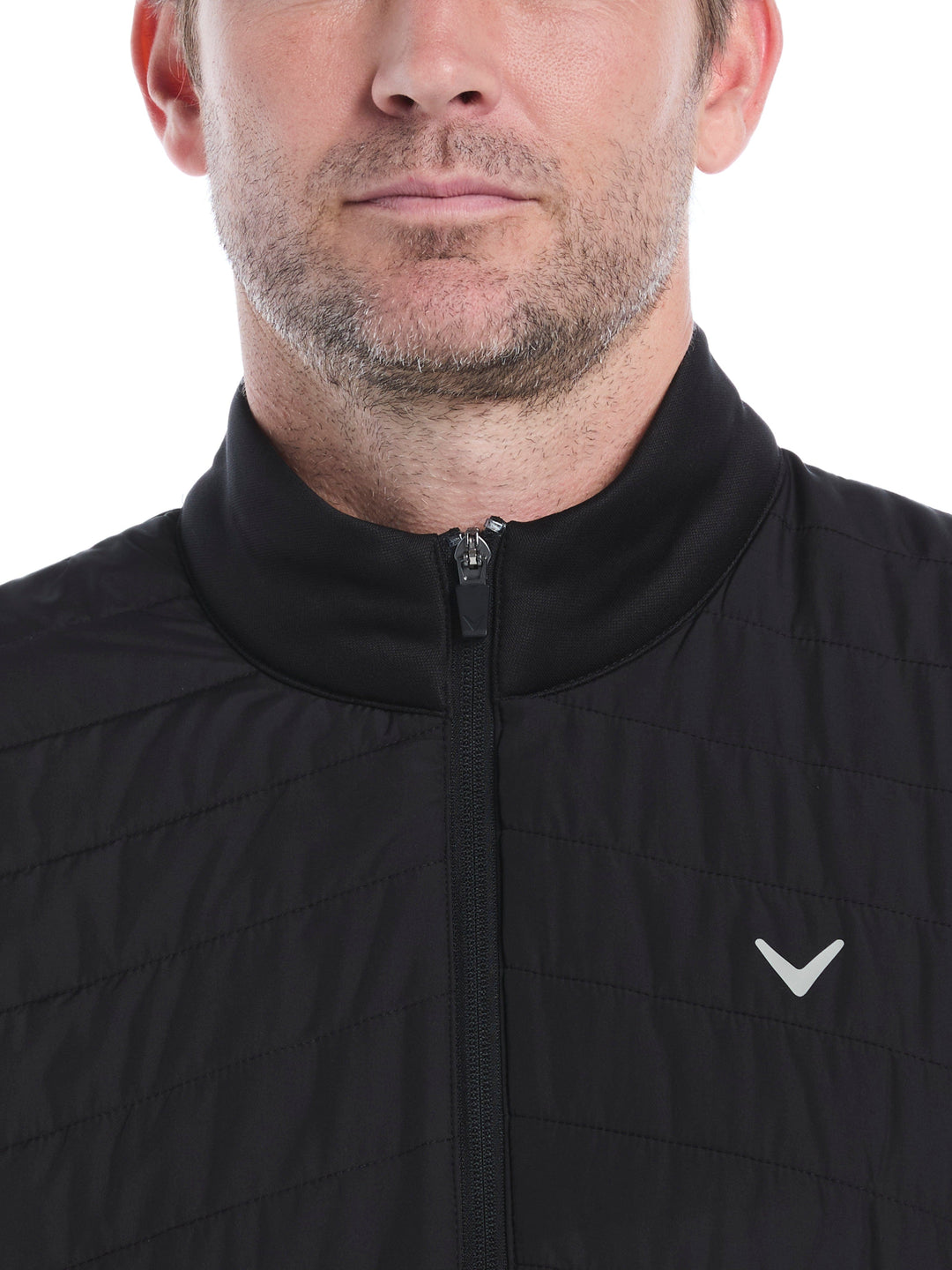 Men's Quilted Puffer Full Zip Golf Vest