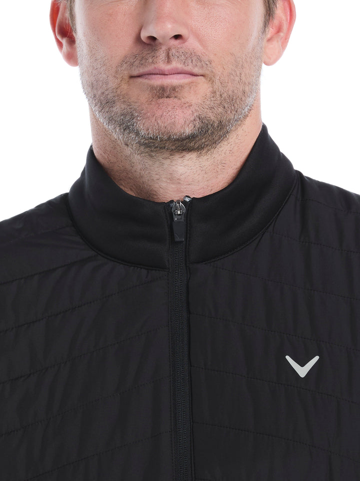 Men's Quilted Puffer Full Zip Golf Vest