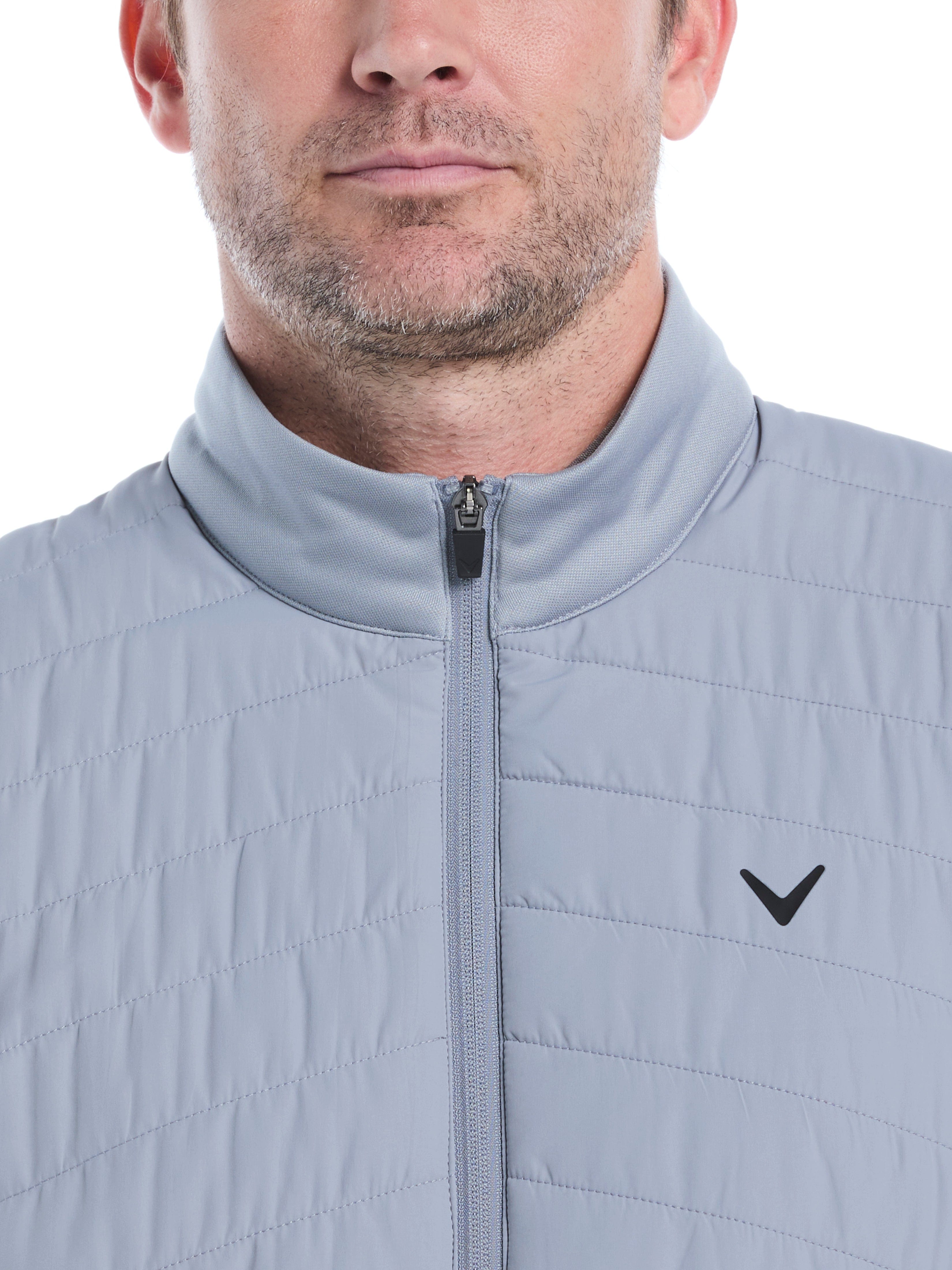 Men's Quilted Puffer Full Zip Golf Vest – Golf Apparel Shop