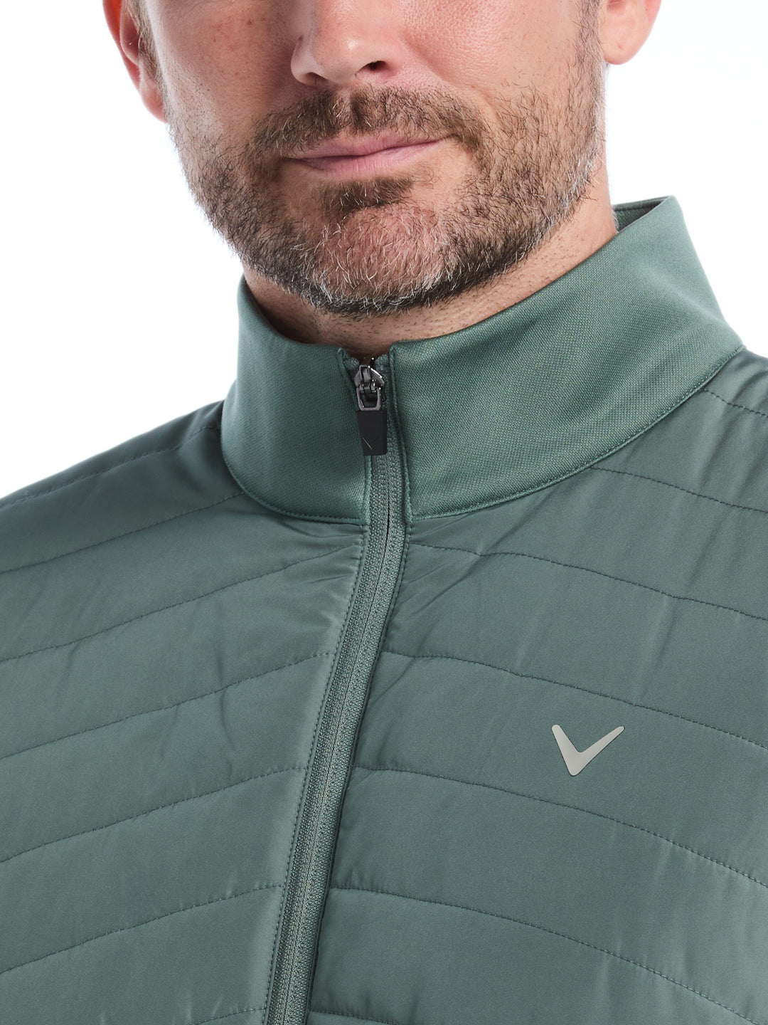 Men's Quilted Puffer Full Zip Golf Vest