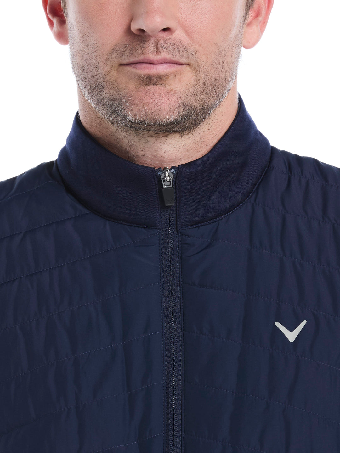 Men's Quilted Puffer Full Zip Golf Vest