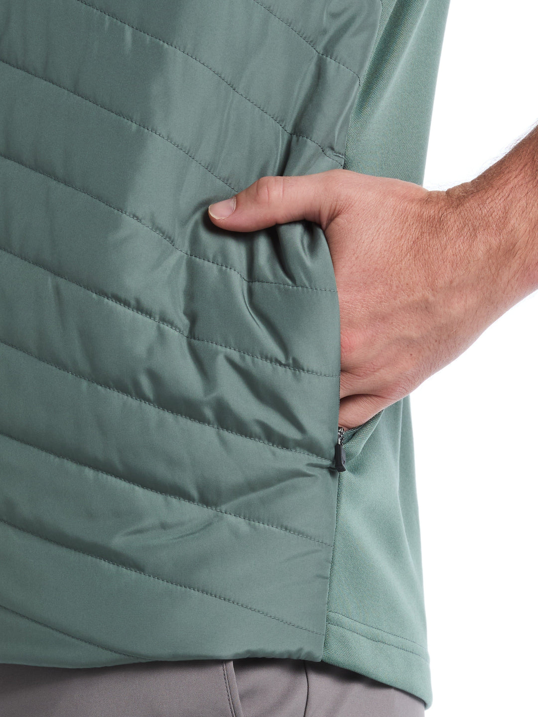 Men's Quilted Puffer Full Zip Golf Vest