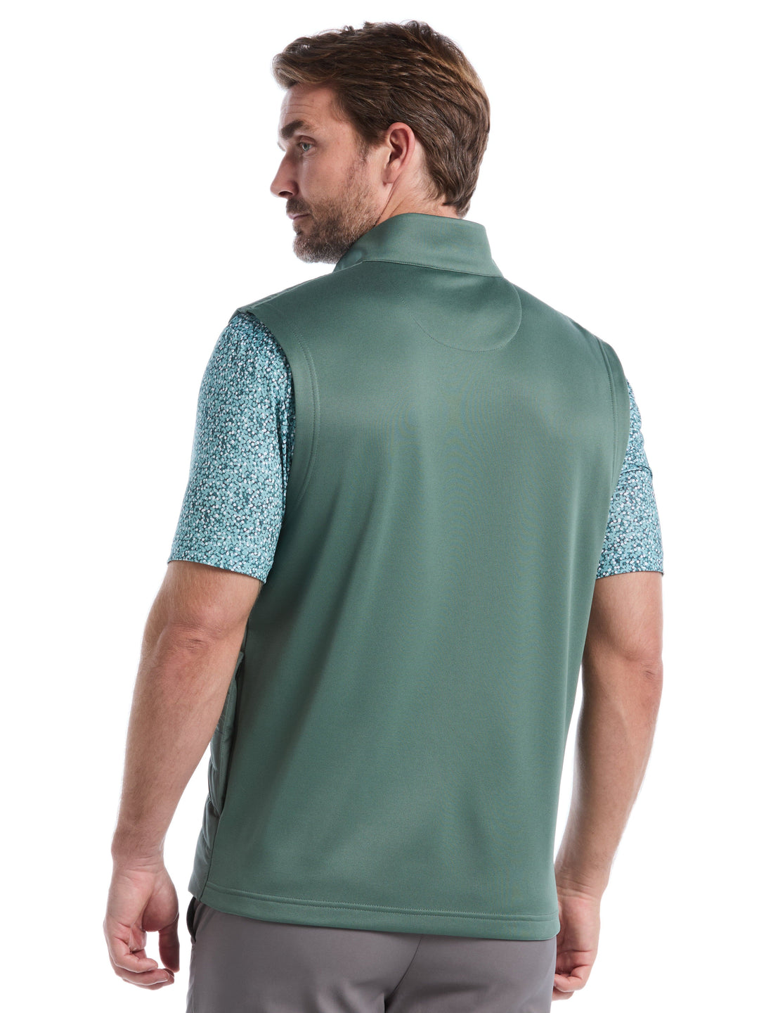 Men's Quilted Puffer Full Zip Golf Vest