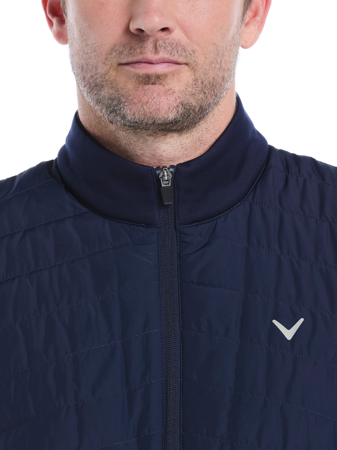 Men's Quilted Puffer Full Zip Golf Vest