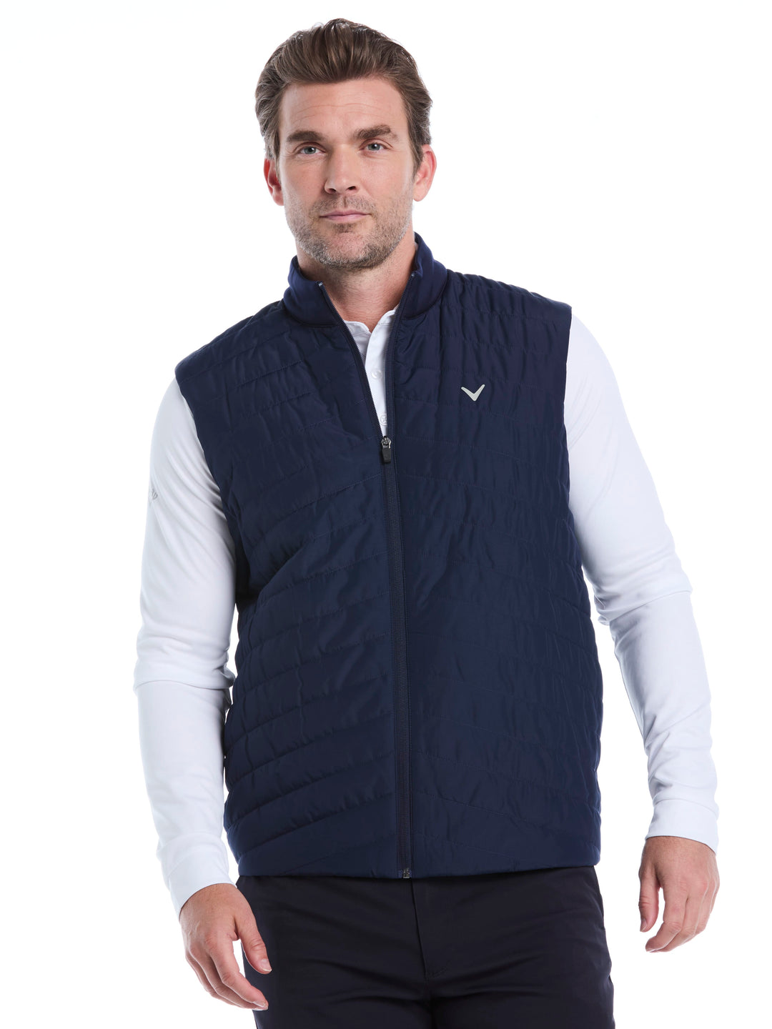 Men's Quilted Puffer Full Zip Golf Vest